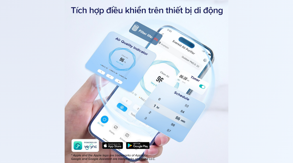 App điều khiển máy lọc không khí Levoit Everest Air 