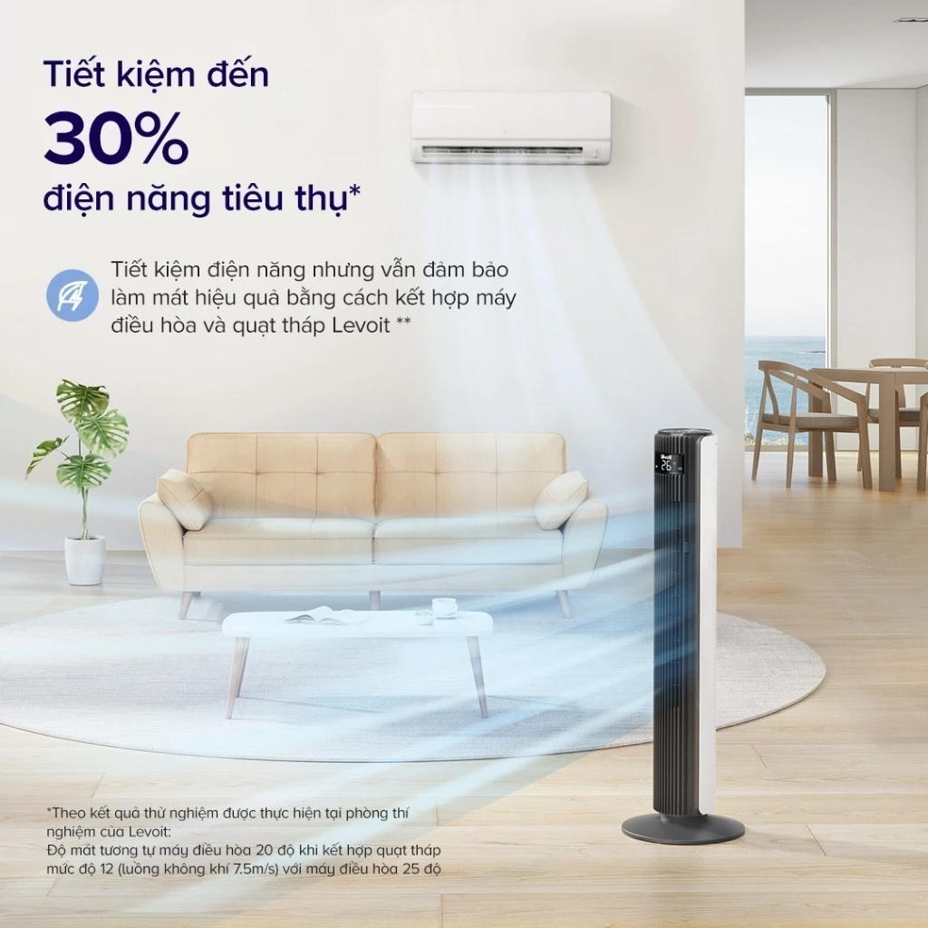 Quạt tháp điều hòa Levoit Classic Pro 42 inch tiết kiệm điện
