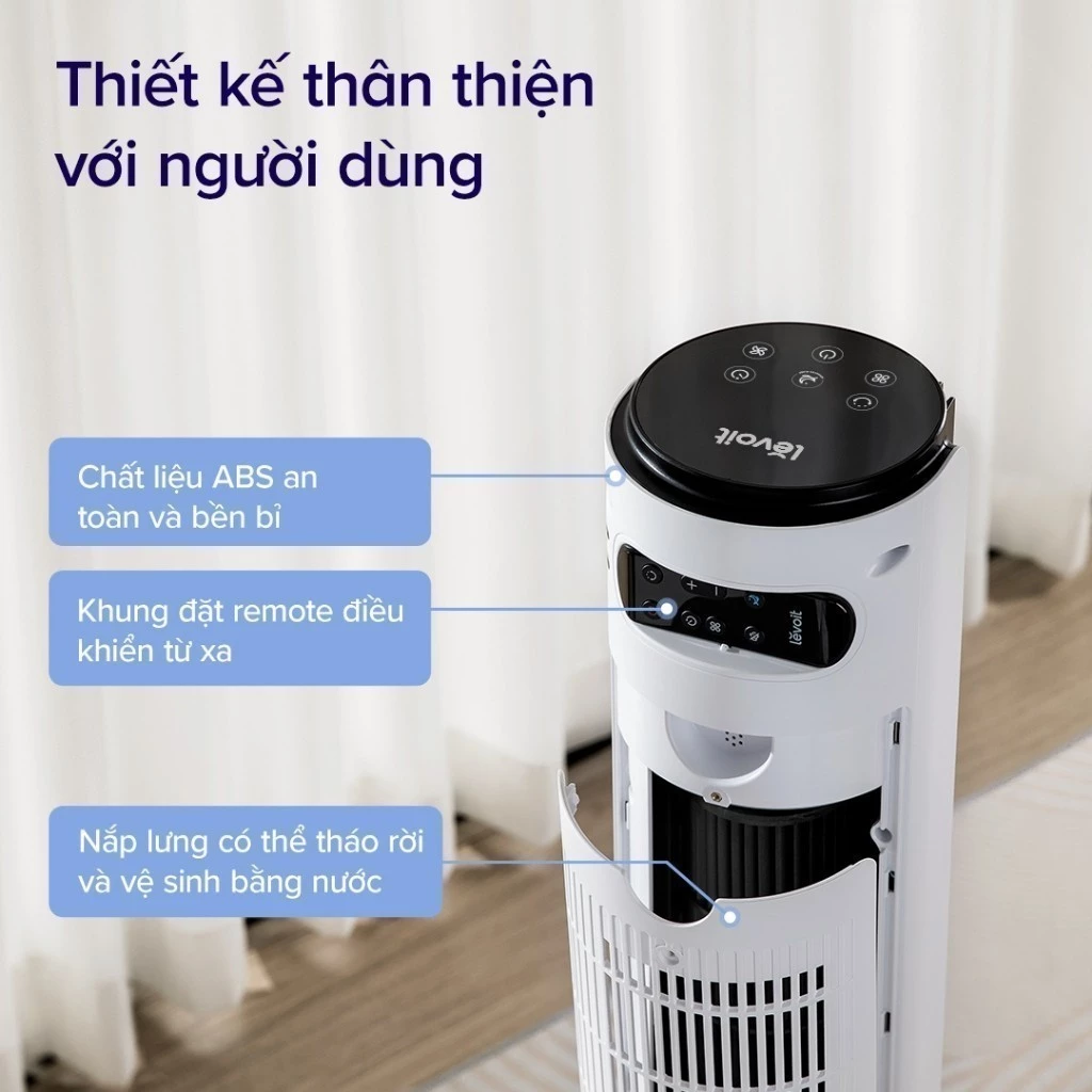 Quạt tháp điều hòa Levoit Classic Pro 42 inch thiết kế thân thiện