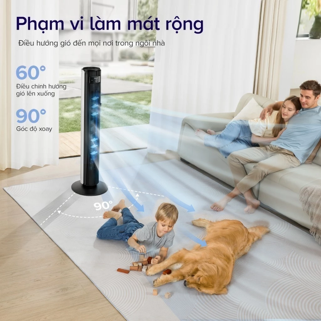 Quạt tháp điều hòa Levoit Classic Pro 42 inch phạm vi làm mát rộng