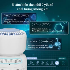 Máy lọc không khí cho trẻ sơ sinh Levoit Sprout 5 cảm biến thông inh