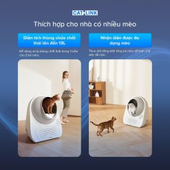 Máy dọn phân cho mèo tự động CATLINK Pro X Luxury thích hợp cho nhà nhiều vật nuôi