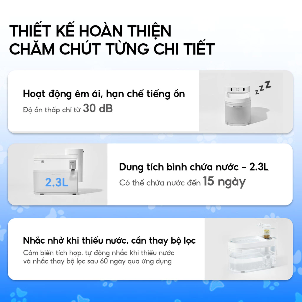 Máy lọc nước thông minh cho mèo CATLINK Wireless thiết kế hoàn thiện