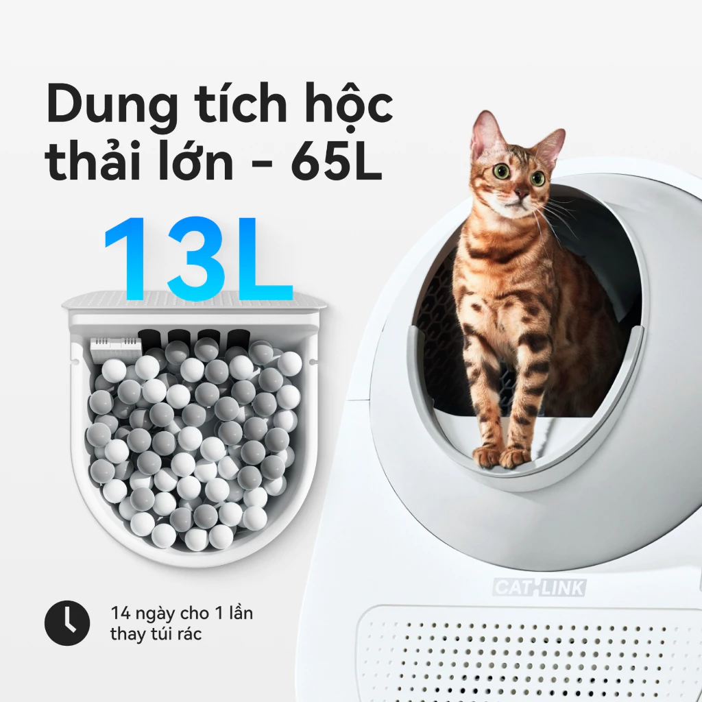 Máy dọn phân cho mèo tự động CATLINK Pro Ultra dung tích hộc chứa lớn
