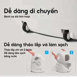 Máy dọn phân cho mèo tự động CATLINK SE - SE Lite dễ dàng di chuyển