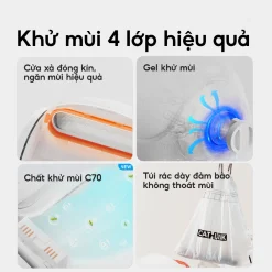 Máy dọn phân cho mèo tự động CATLINK SE - SE Lite khử mùi 4 lớp