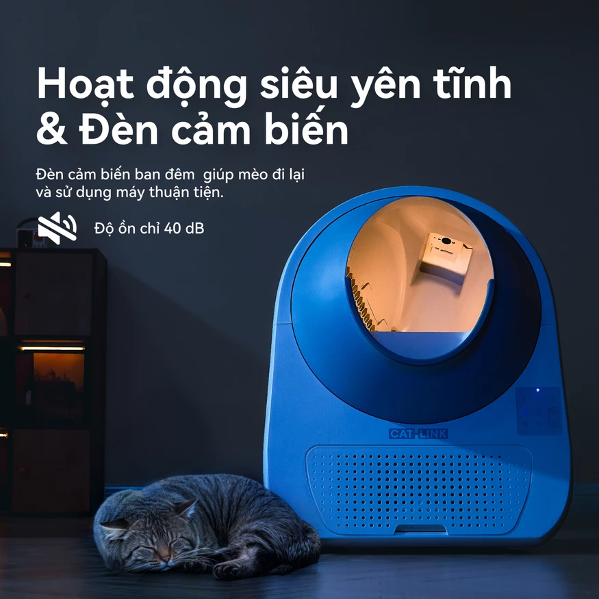 Máy dọn phân cho mèo tự động CATLINK Pro Ultra hoạt động yên tĩnh