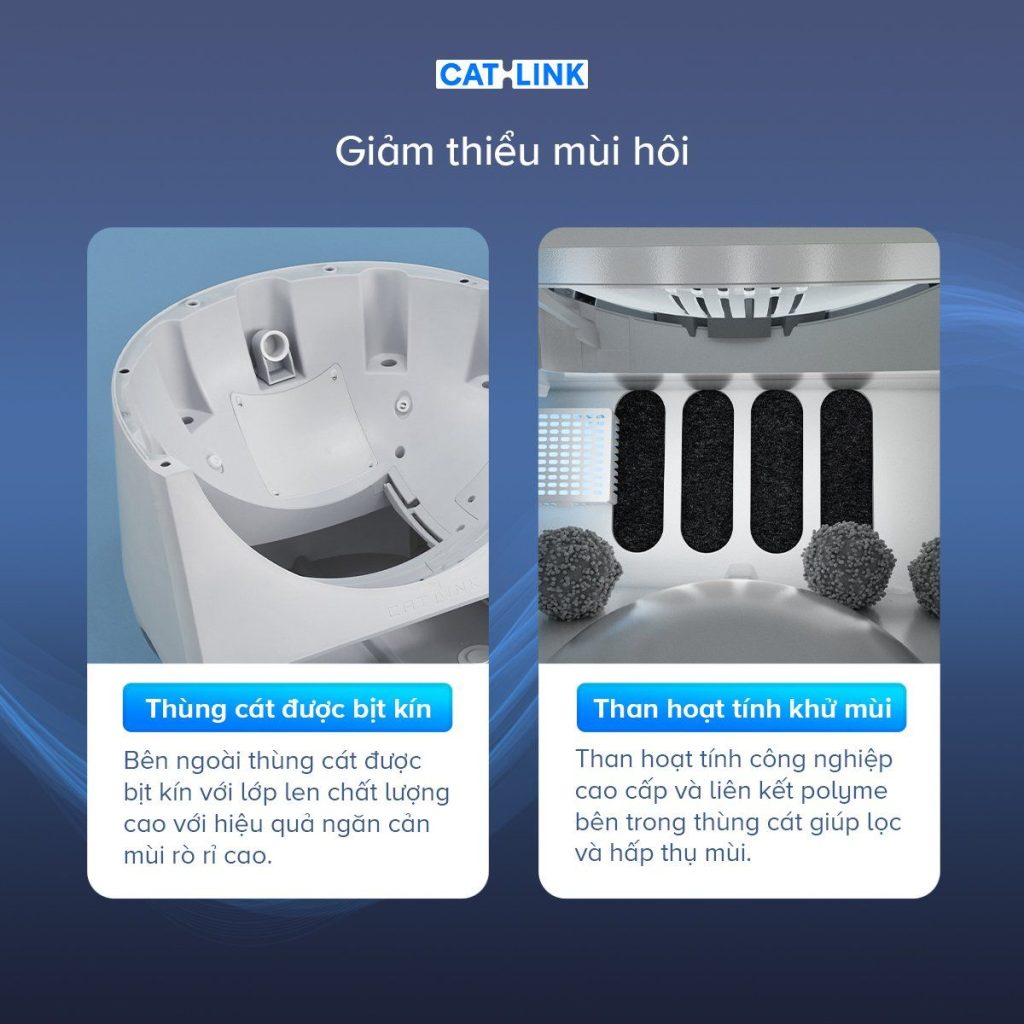 Máy Dọn Phân Cho Mèo Tự Động CATLINK Young giảm mùi hôi